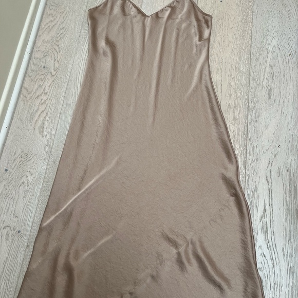 Wilfred Only Slip Dress ARITZIA Champange Blush Beige M Medium - Picture 2 of 3